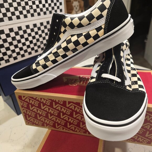 VANS Old Skool Primary Check Black White Checkerboard Men's Sz 10.5 VN0A38G1P0S - Picture 3 of 14